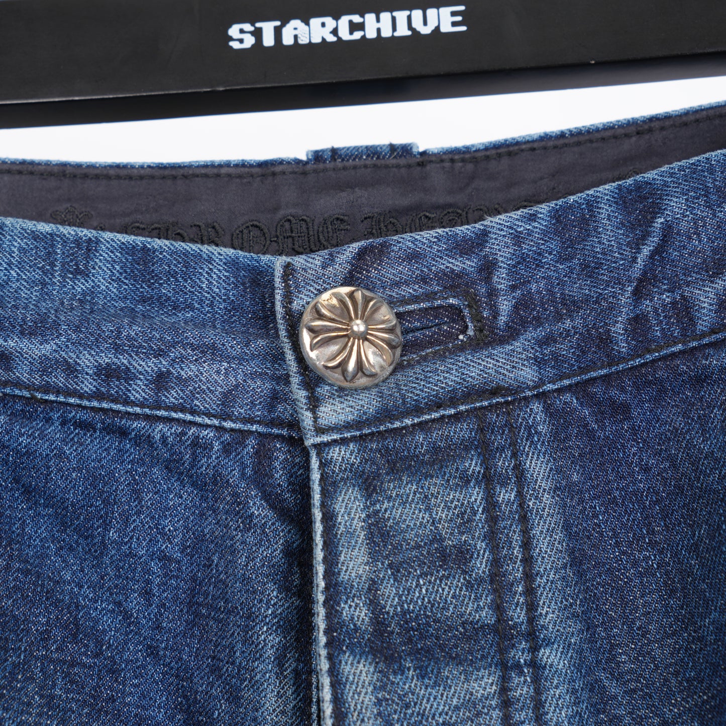 CHROME HEARTS BLUE TURBO DIESEL BAGGY JEANS