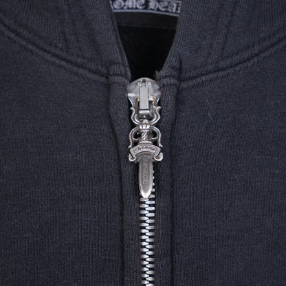 CHROME HEARTS LEATHER PATCH SLEEVE ZIP UP