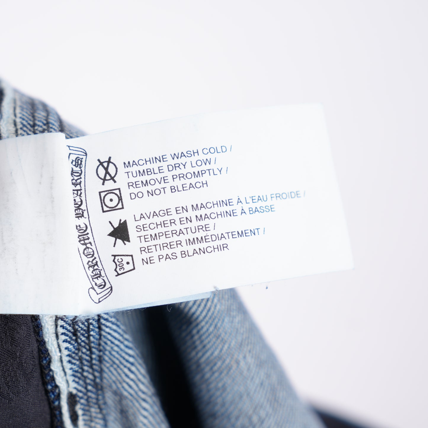 CHROME HEARTS BLUE TURBO DIESEL BAGGY JEANS