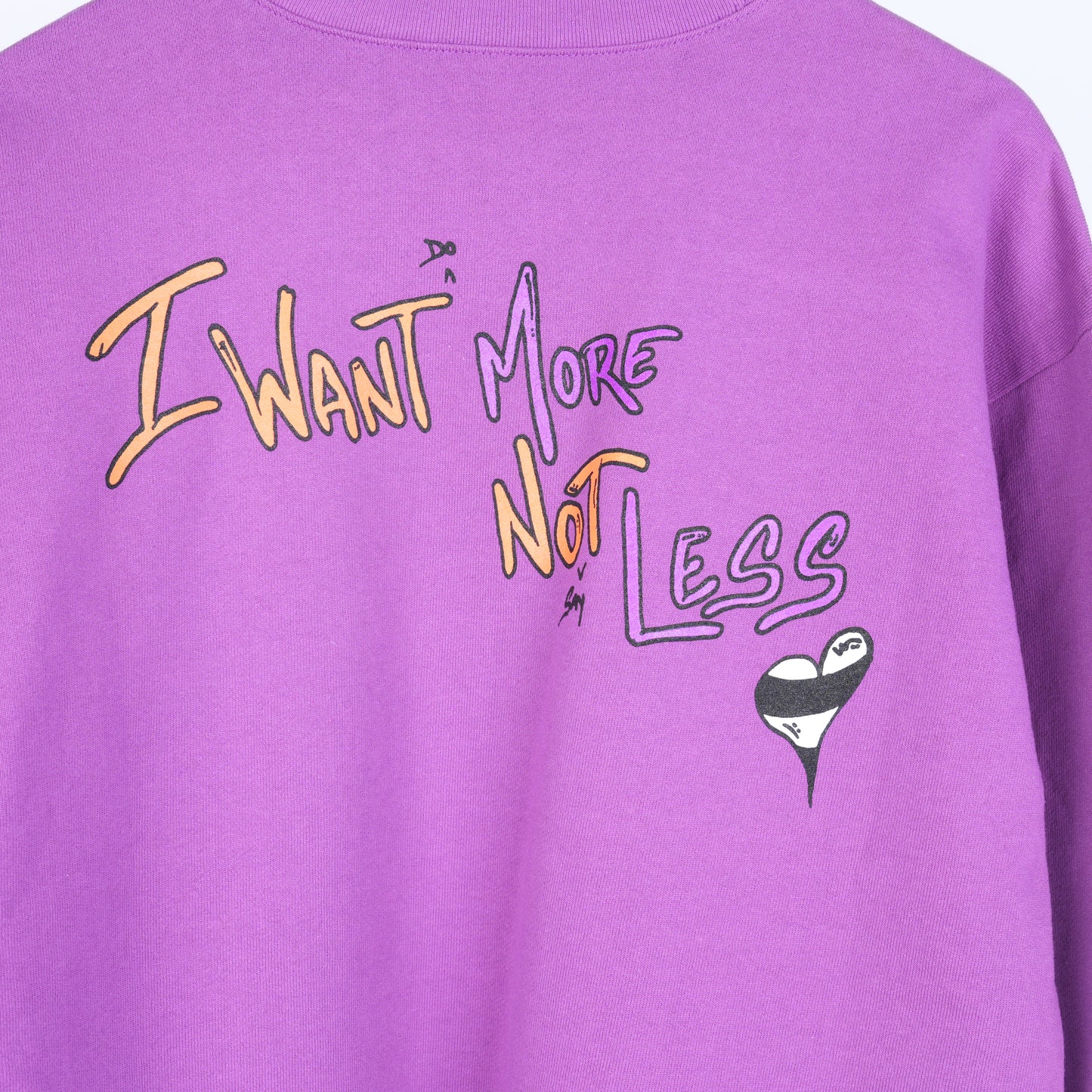CHROME HEARTS MATTY BOY PURPLE 'I WANT MORE NOT LESS' CREWNECK