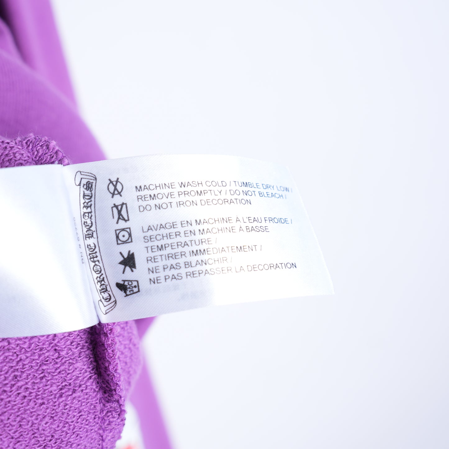 CHROME HEARTS MATTY BOY PURPLE 'I WANT MORE NOT LESS' CREWNECK
