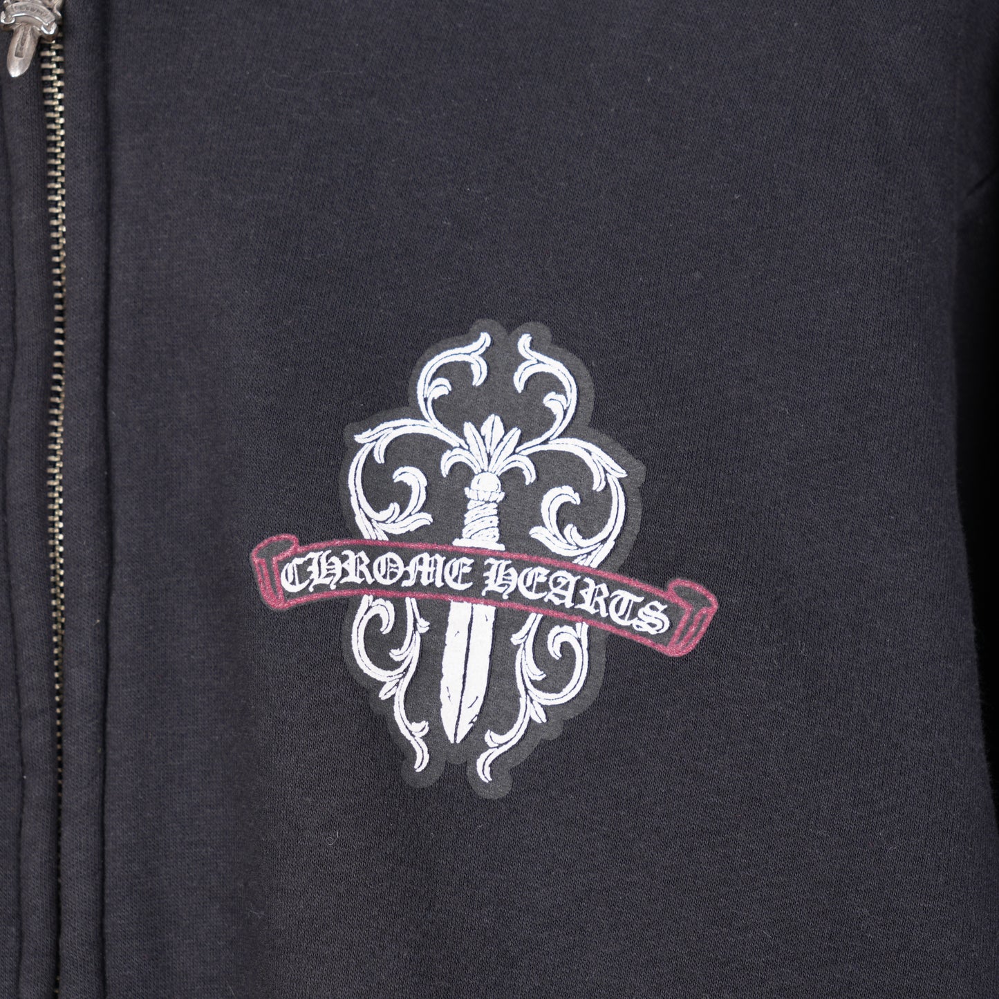 CHROME HEARTS VINTAGE DAGGER FLORAL ZIP UP