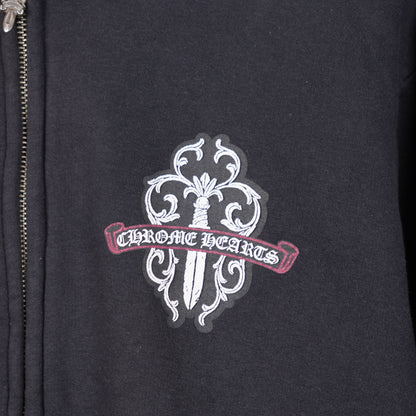 CHROME HEARTS VINTAGE DAGGER FLORAL ZIP UP