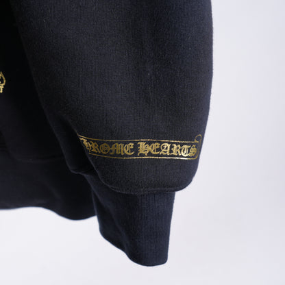 CHROME HEARTS VINTAGE GOLD DAGGER FLORAL ZIP UP
