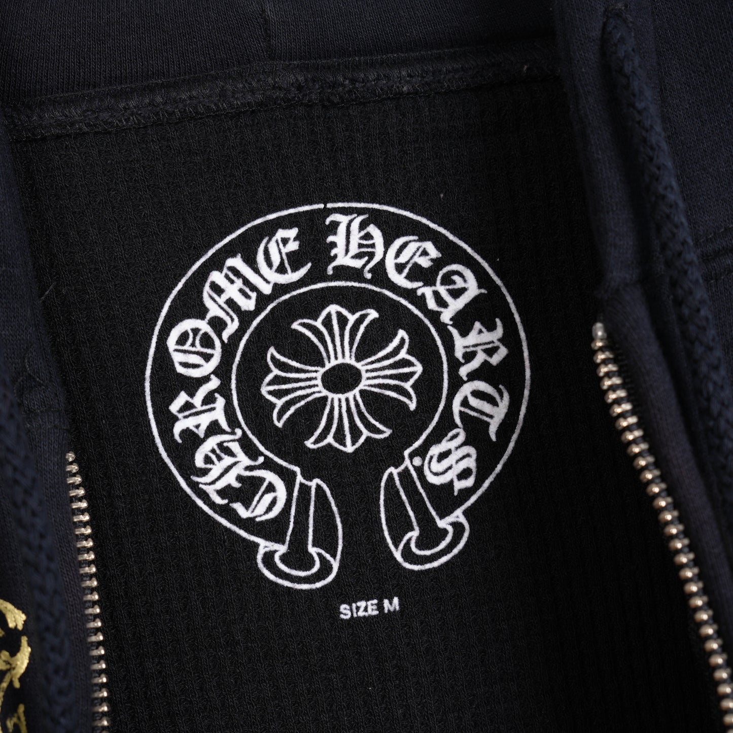 CHROME HEARTS VINTAGE GOLD DAGGER FLORAL ZIP UP
