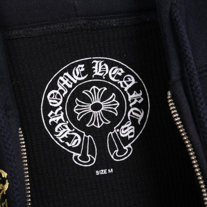 CHROME HEARTS VINTAGE GOLD DAGGER FLORAL ZIP UP