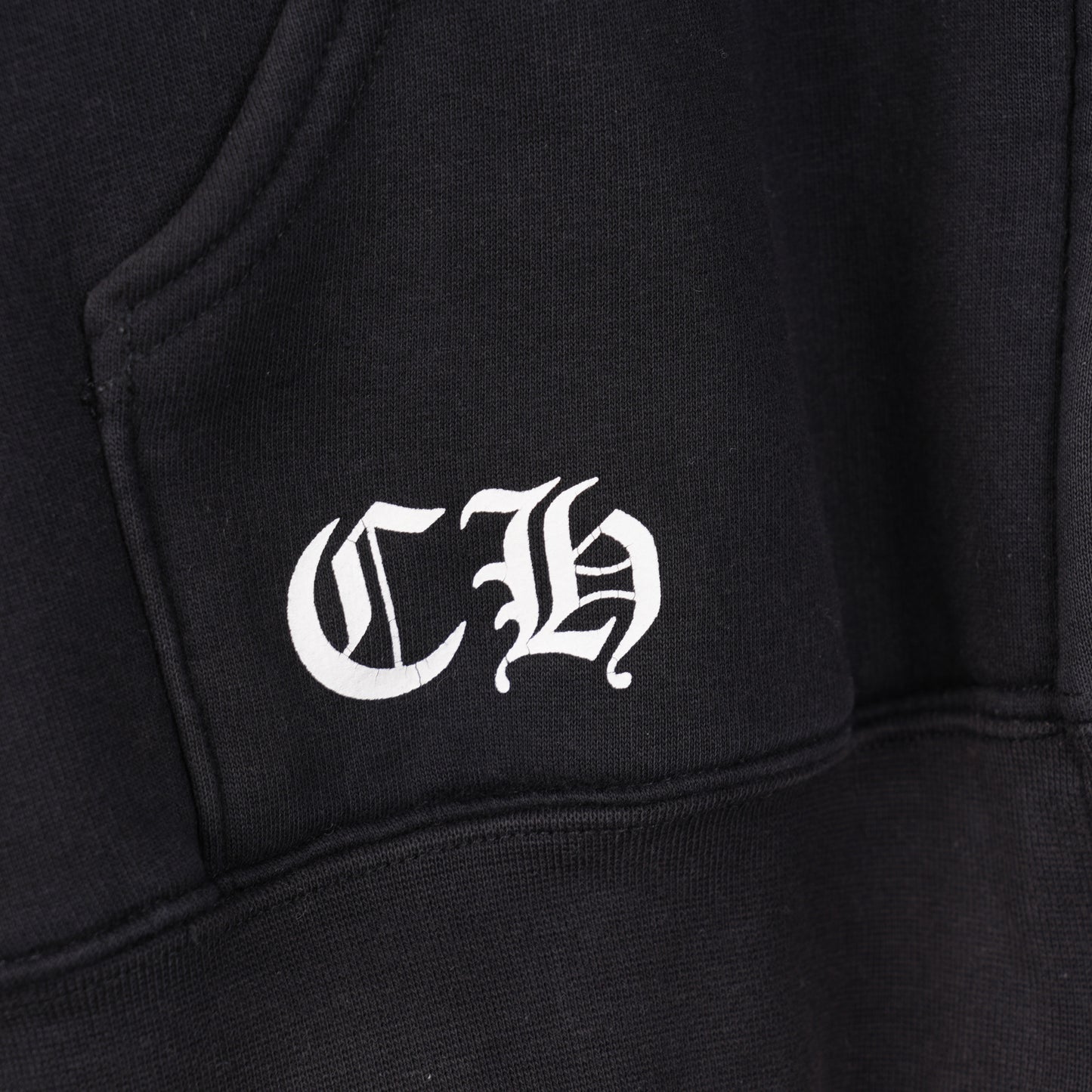 CHROME HEARTS VINTAGE SCRIPT FLORAL CROSS ZIP UP HOODIE