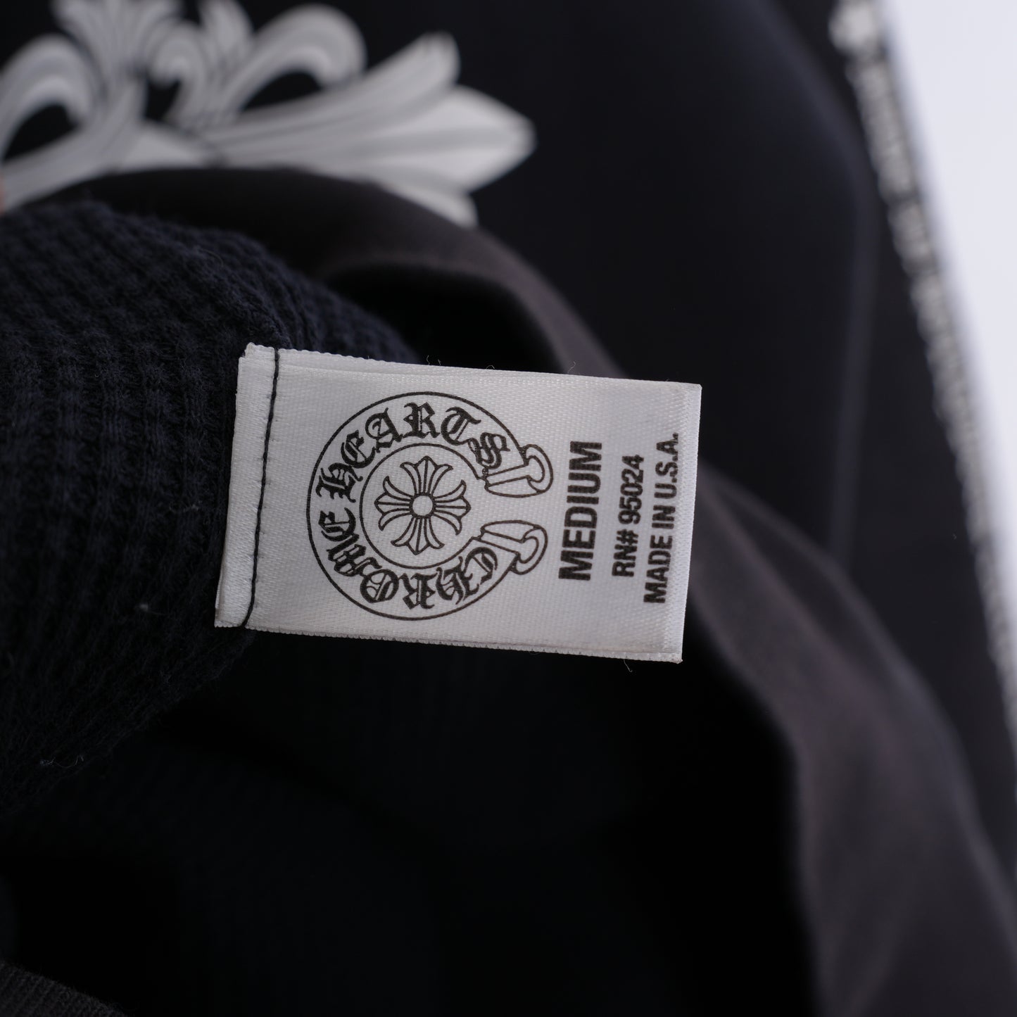CHROME HEARTS VINTAGE SCRIPT FLORAL CROSS ZIP UP HOODIE