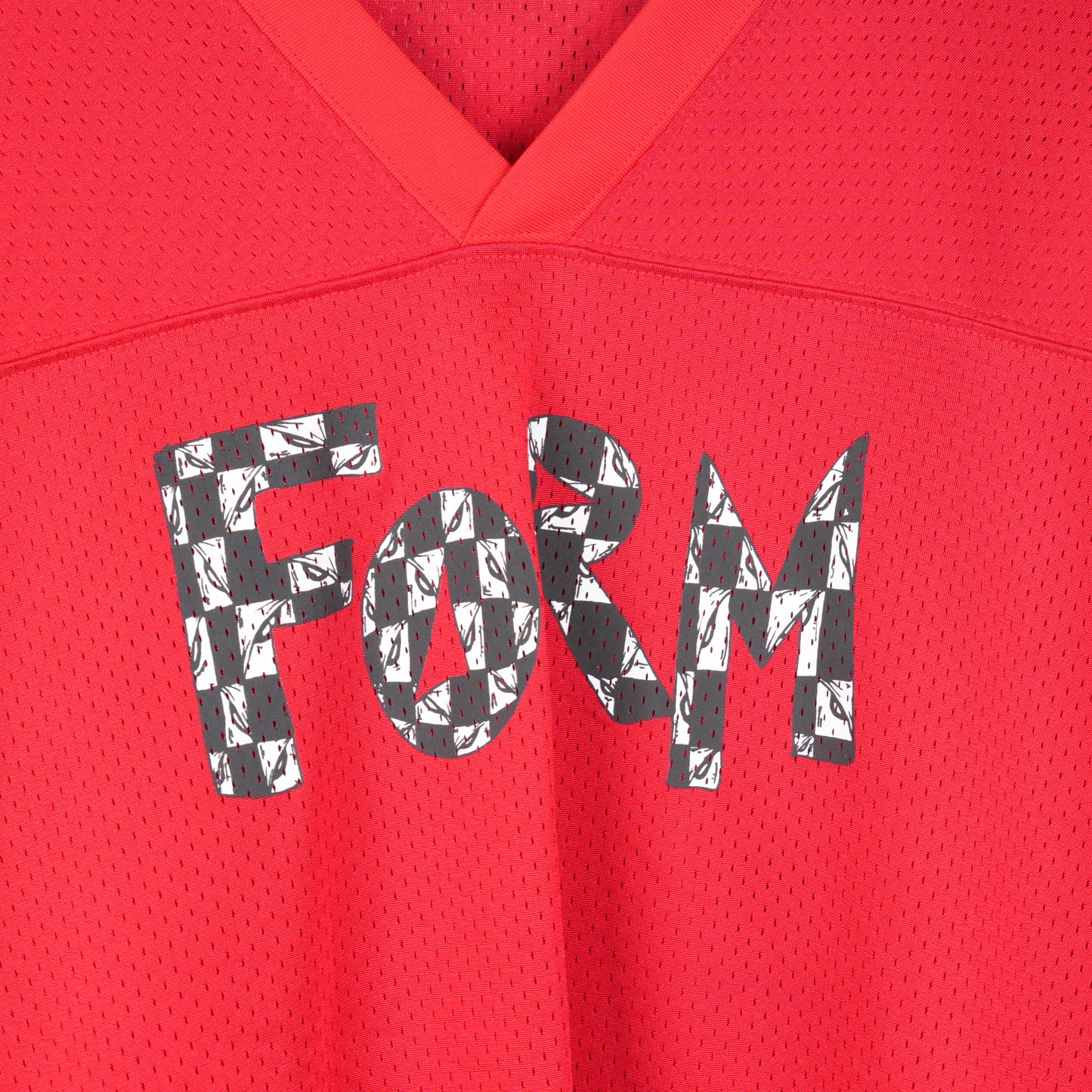 CHROME HEARTS RED MESH 'FORM' SHORT SLEEVE JERSEY