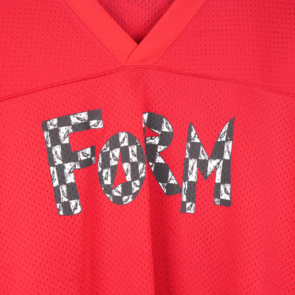 CHROME HEARTS RED MESH 'FORM' SHORT SLEEVE JERSEY