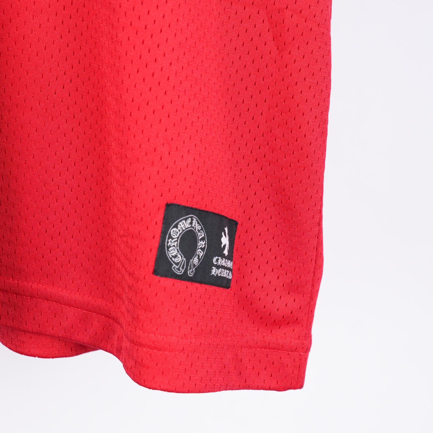 CHROME HEARTS RED MESH 'FORM' SHORT SLEEVE JERSEY