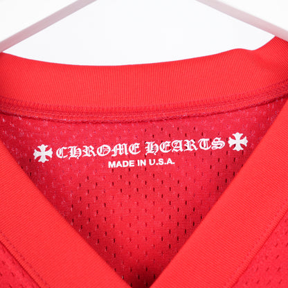 CHROME HEARTS RED MESH 'FORM' SHORT SLEEVE JERSEY