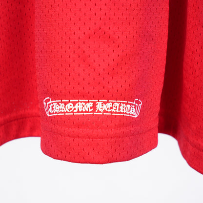 CHROME HEARTS RED MESH 'FORM' SHORT SLEEVE JERSEY