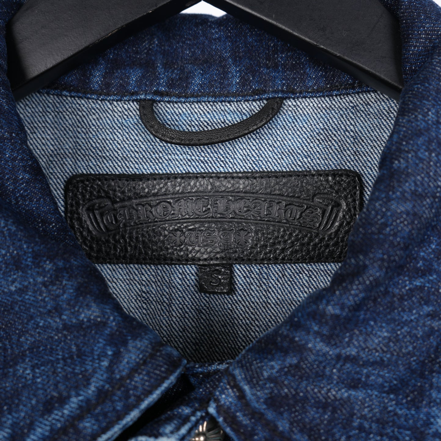 CHROME HEARTS Motorbreath Dagger Zip Denim Jacket