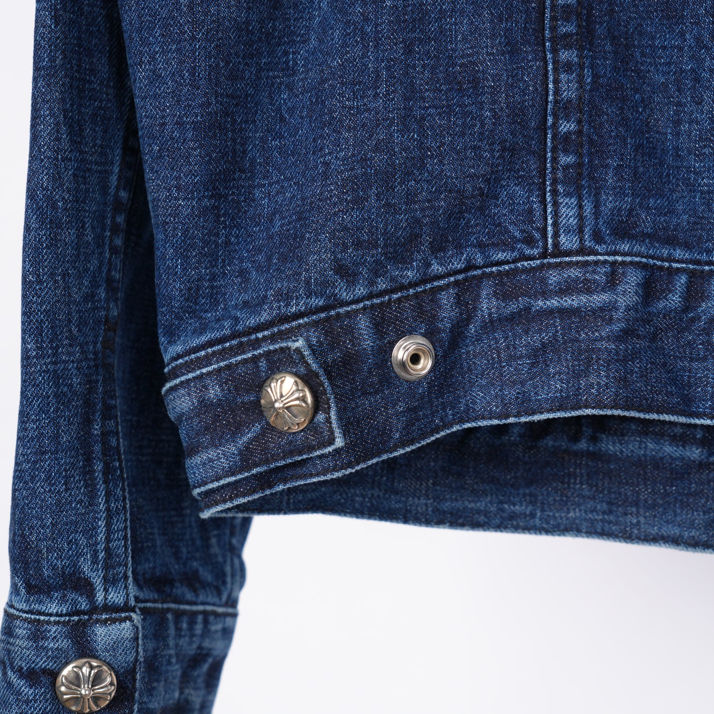 CHROME HEARTS Motorbreath Dagger Zip Denim Jacket