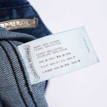 CHROME HEARTS Motorbreath Dagger Zip Denim Jacket