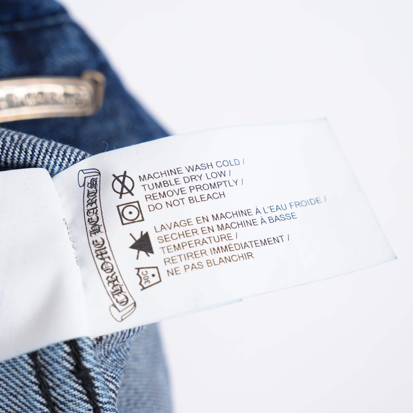 CHROME HEARTS Motorbreath Dagger Zip Denim Jacket
