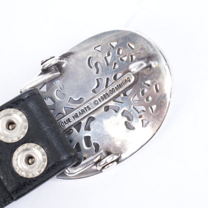 CHROME HEARTS OVAL BUCKLE WITH BLACK STRAP
