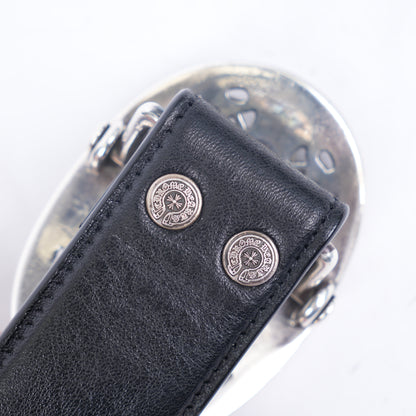 CHROME HEARTS OVAL BUCKLE WITH BLACK STRAP