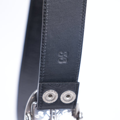 CHROME HEARTS OVAL BUCKLE WITH BLACK STRAP