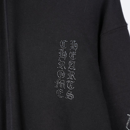 CHROME HEARTS SEQUIN LARGE CROSS PARIS COUTOURE ZIP UP HOODIE
