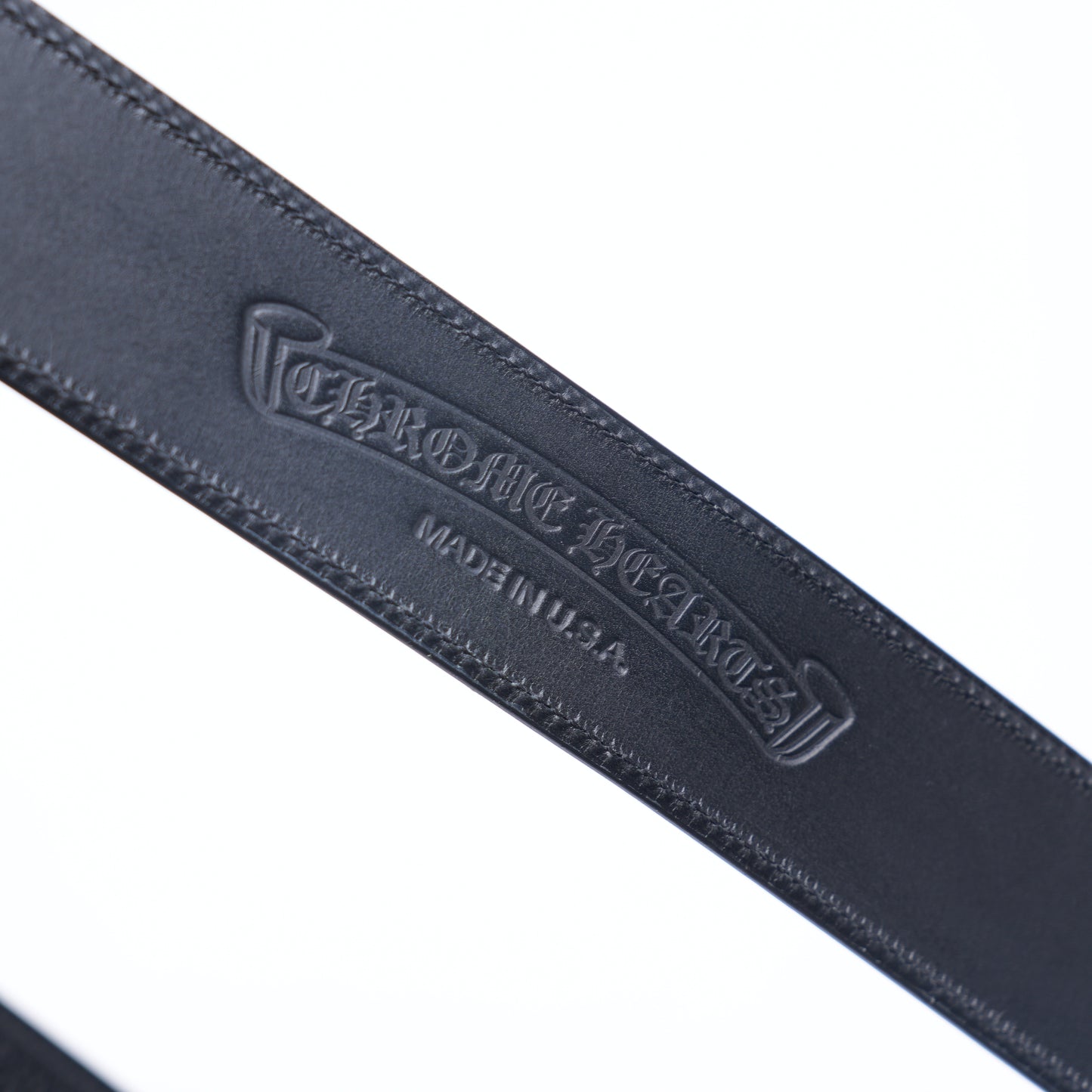CHROME HEARTS CEMETERY BUCKLE WITH PLAIN BLACK STRAP