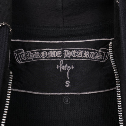 CHROME HEARTS SEQUIN LARGE CROSS PARIS COUTOURE ZIP UP HOODIE