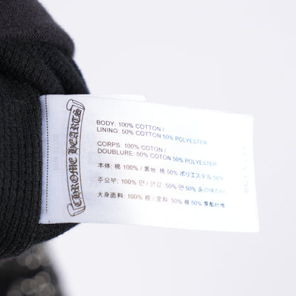 CHROME HEARTS SEQUIN LARGE CROSS PARIS COUTOURE ZIP UP HOODIE