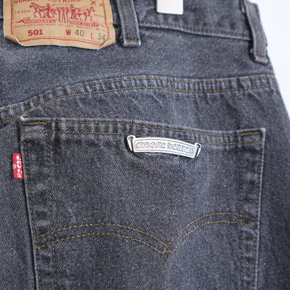 CHROME HEARTS BLACK CROSS PATCH 501 LEVI