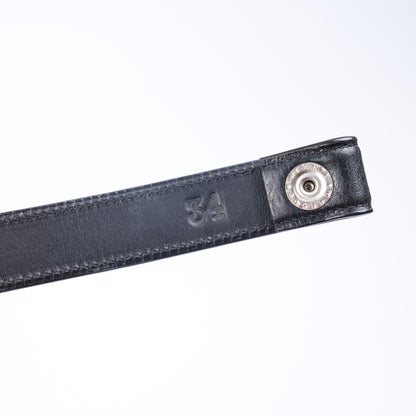 CHROME HEARTS PLAIN BLACK BELT STRAP 1 INCH SIZE 34 BRAND NEW