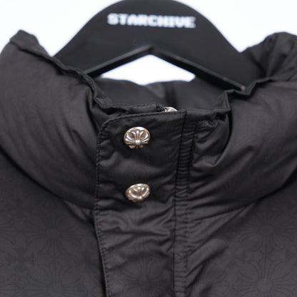 CHROME HEARTS BLACK MONOGRAM DOWN PUFFER JACKET