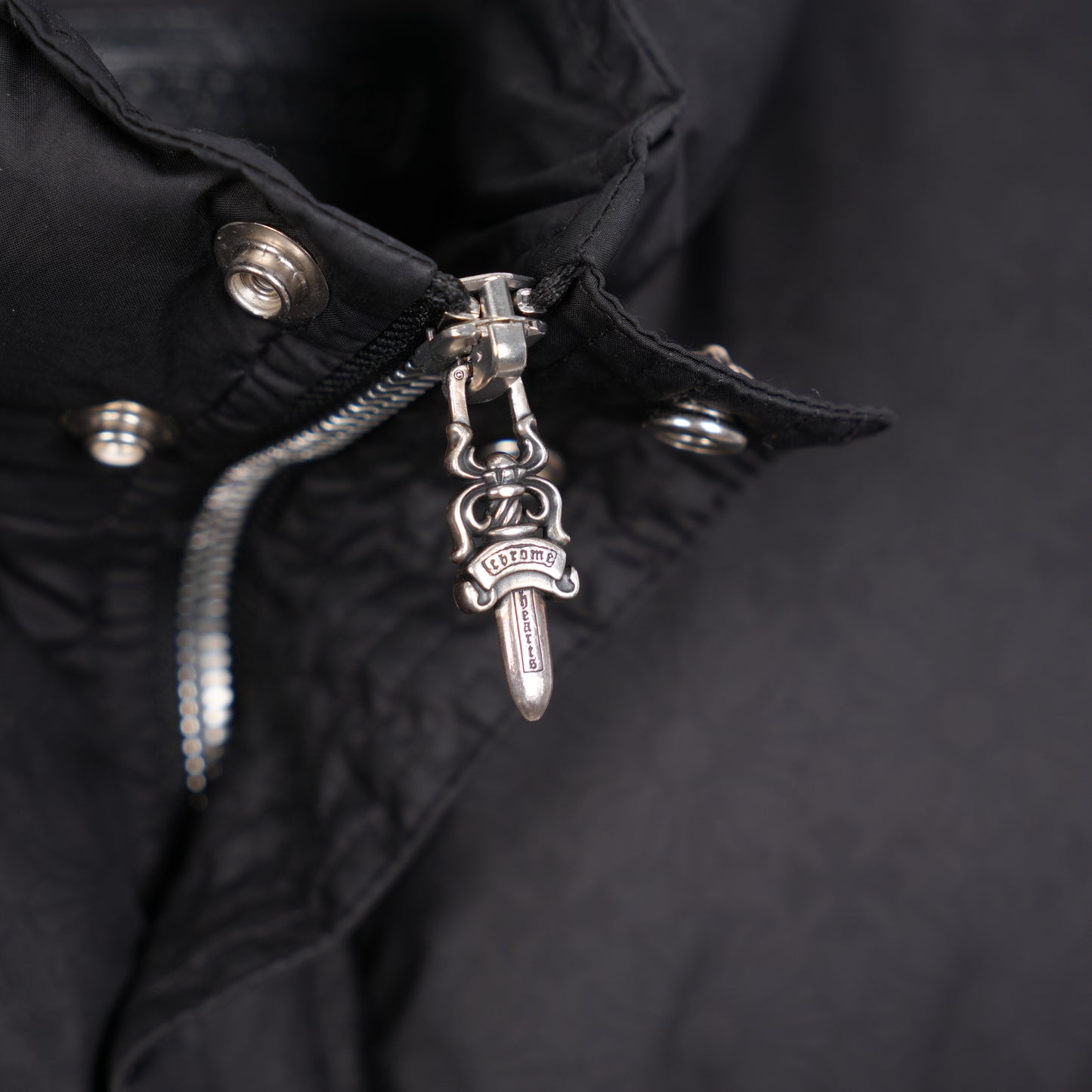 CHROME HEARTS BLACK MONOGRAM DOWN PUFFER JACKET