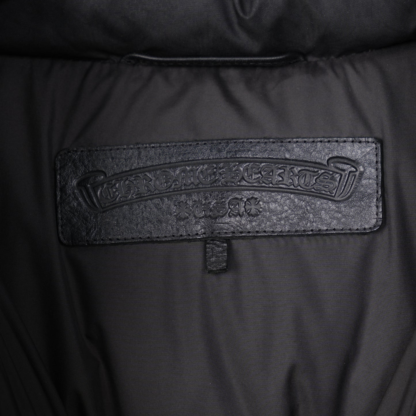 CHROME HEARTS BLACK MONOGRAM DOWN PUFFER JACKET