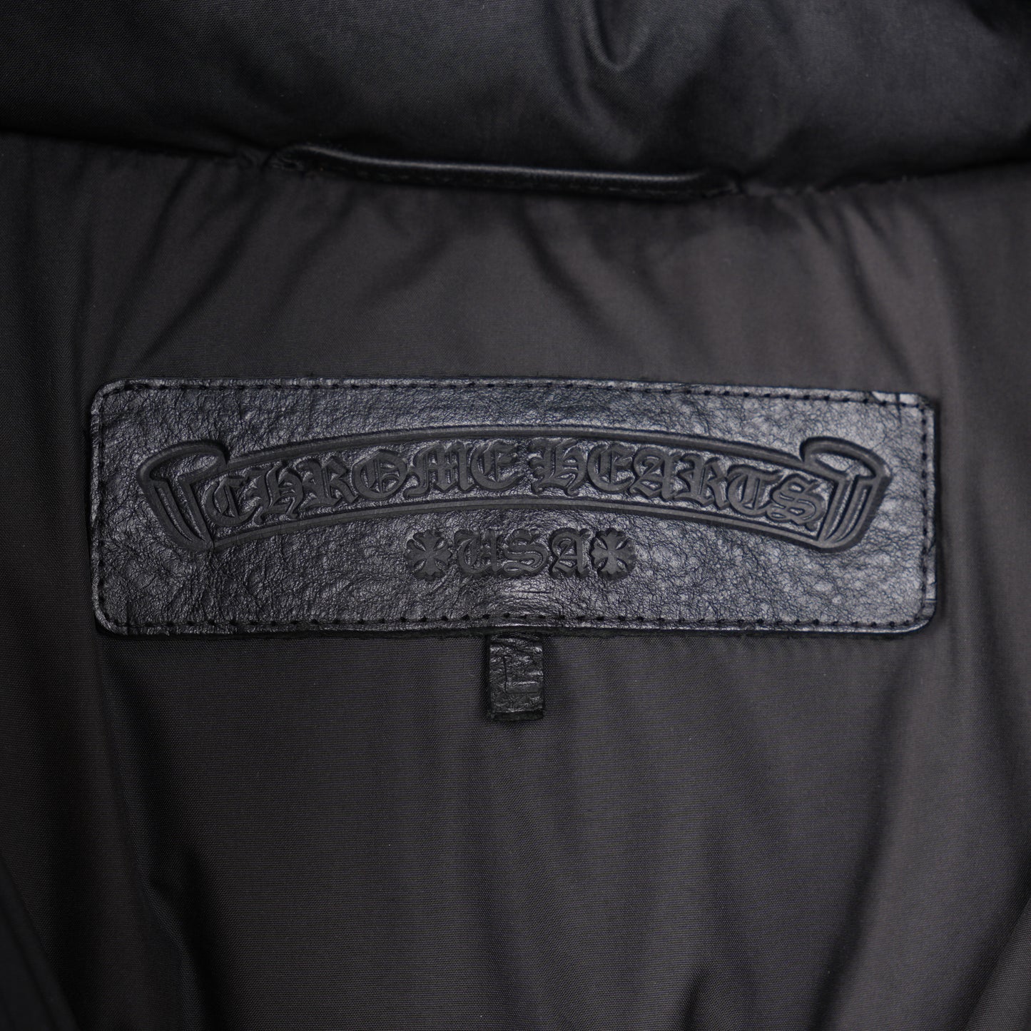 CHROME HEARTS BLACK MONOGRAM DOWN PUFFER JACKET