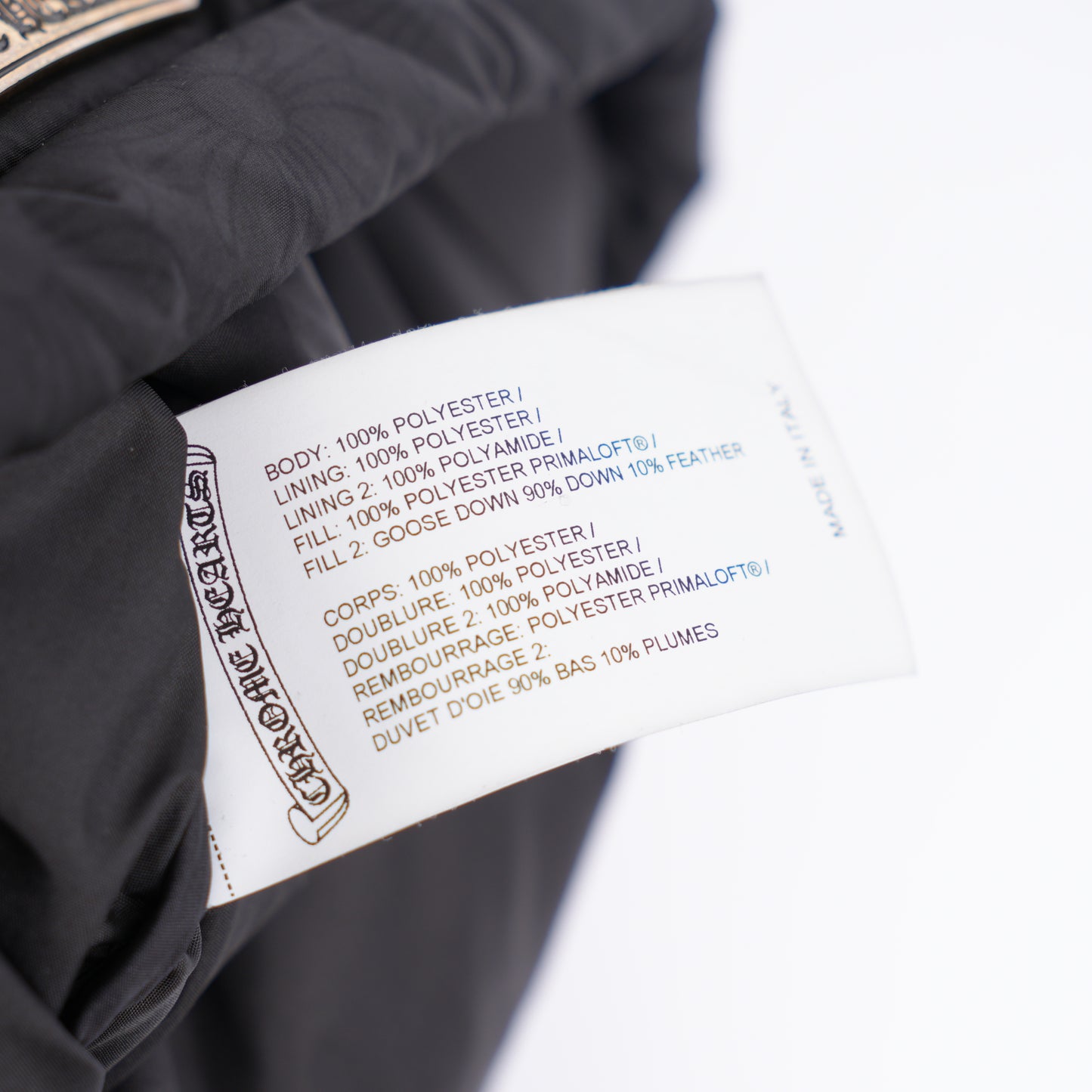 CHROME HEARTS BLACK MONOGRAM DOWN PUFFER JACKET