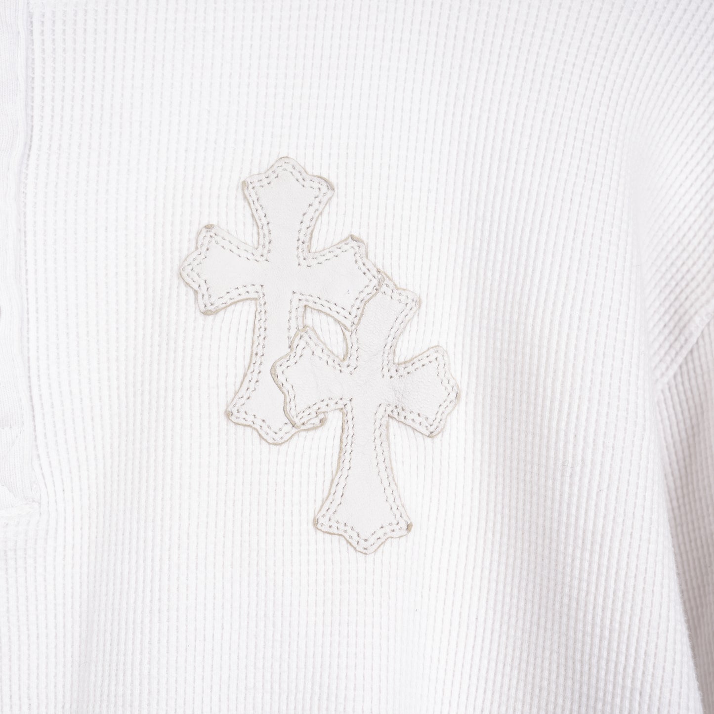 CHROME HEARTS WHITE PATCH HENLEY LONG SLEEVE