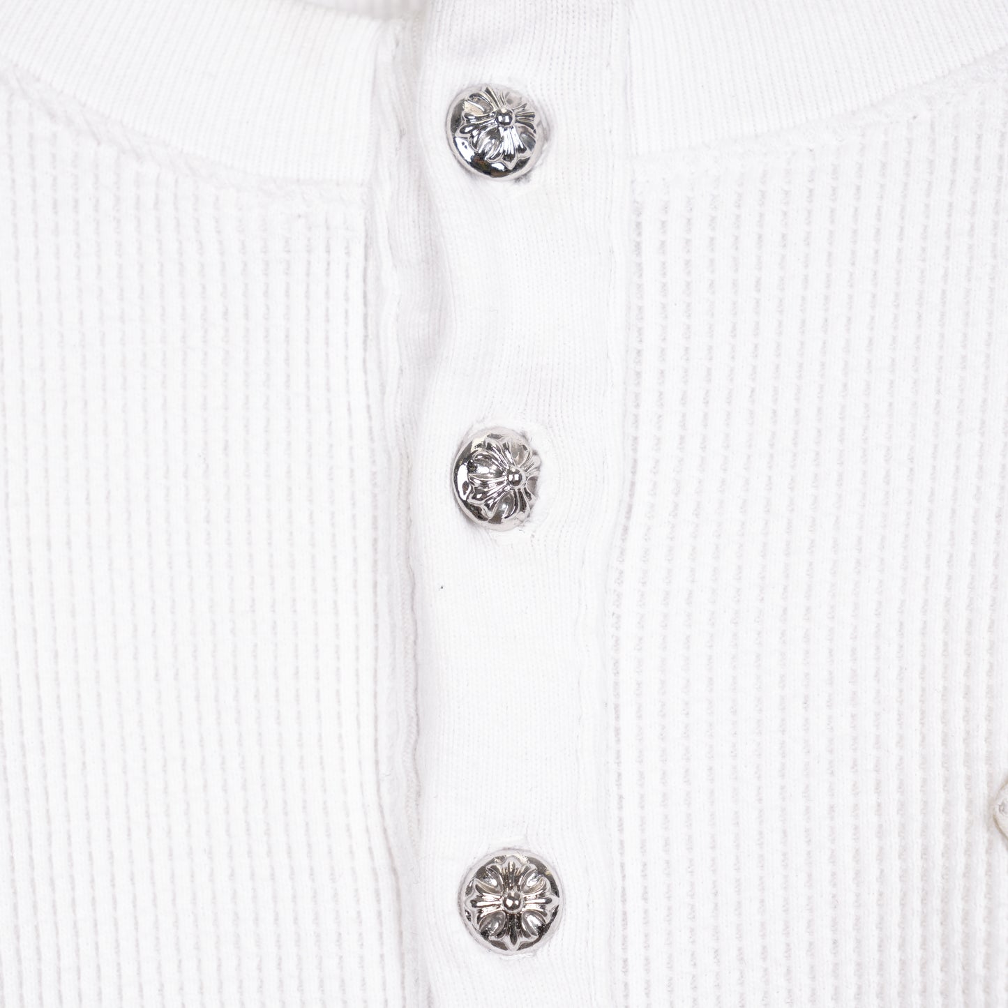 CHROME HEARTS WHITE PATCH HENLEY LONG SLEEVE