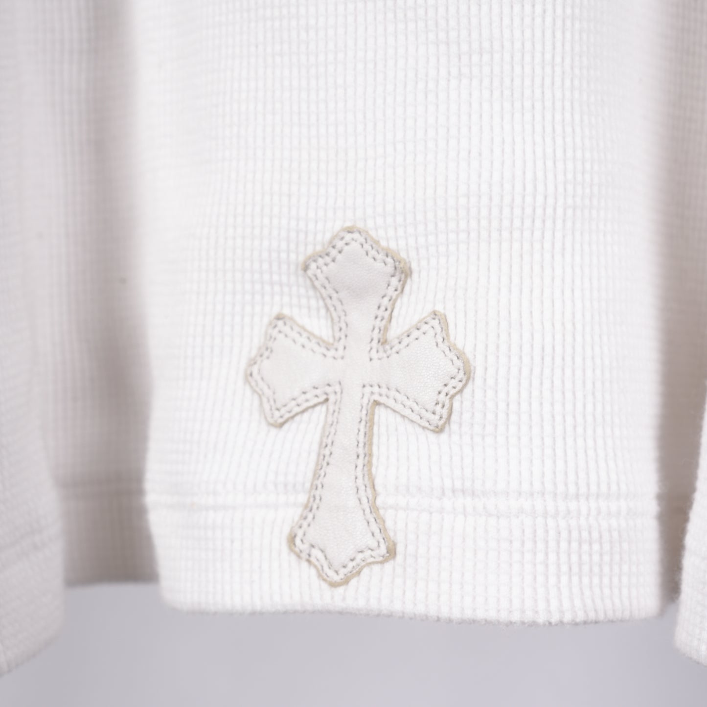 CHROME HEARTS WHITE PATCH HENLEY LONG SLEEVE