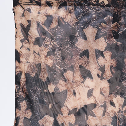 CHROME HEARTS ALLOVER FLOODED CROSS PRINT MINISKIRT