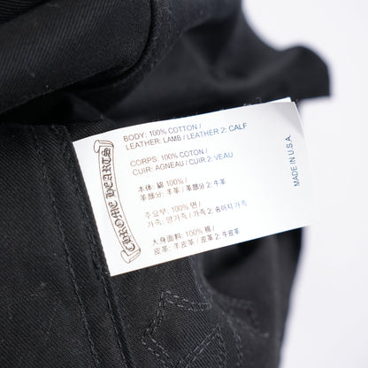 CHROME HEARTS BLACK CHEETAH PATCH WORK DOG JACKET