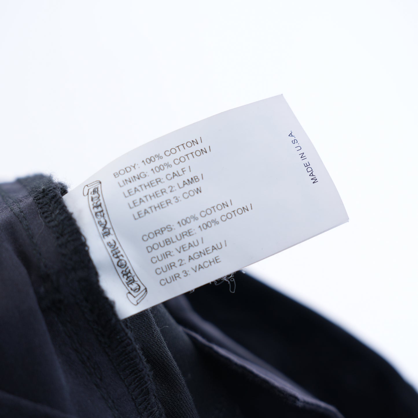 CHROME HEARTS BLACK CAMO CHINO PANTS