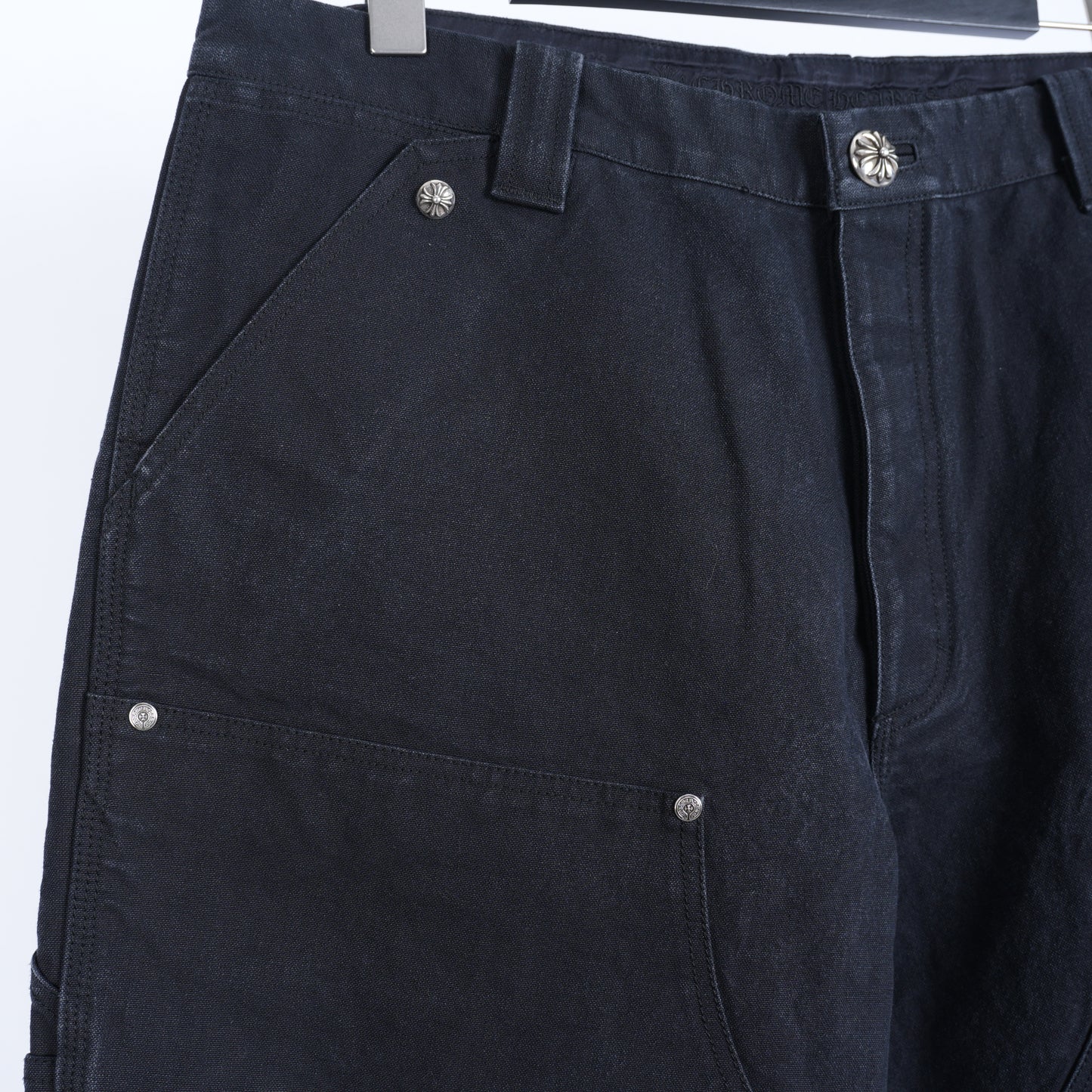 BLACK CARPENTER PATCH SHORTS