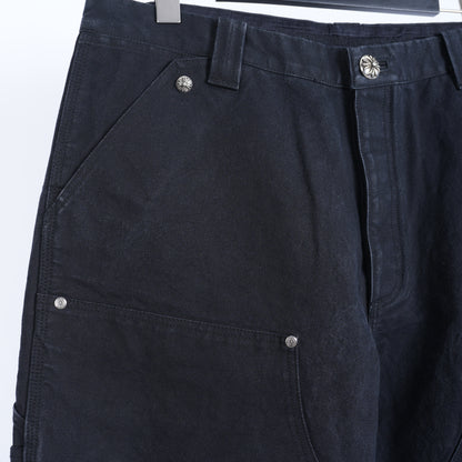BLACK CARPENTER PATCH SHORTS