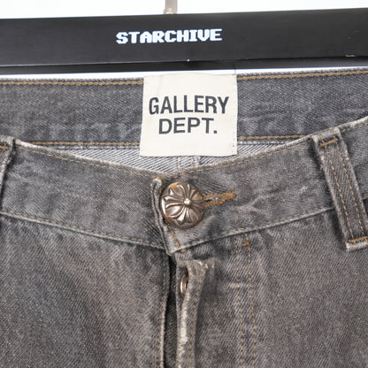 CHROME HEARTS X GALLERY DEPT BLACK PATCH GREY WASH LEVIS DENIM