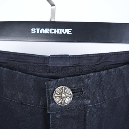 BLACK CARPENTER PATCH SHORTS