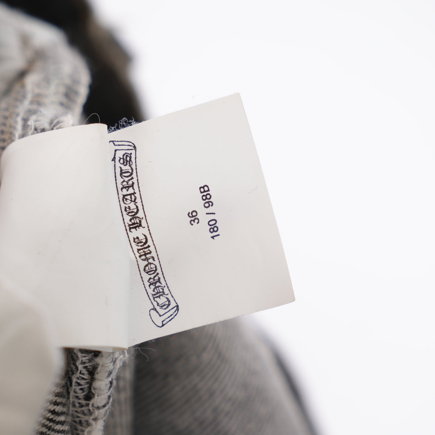 CHROME HEARTS X GALLERY DEPT BLACK PATCH GREY WASH LEVIS DENIM