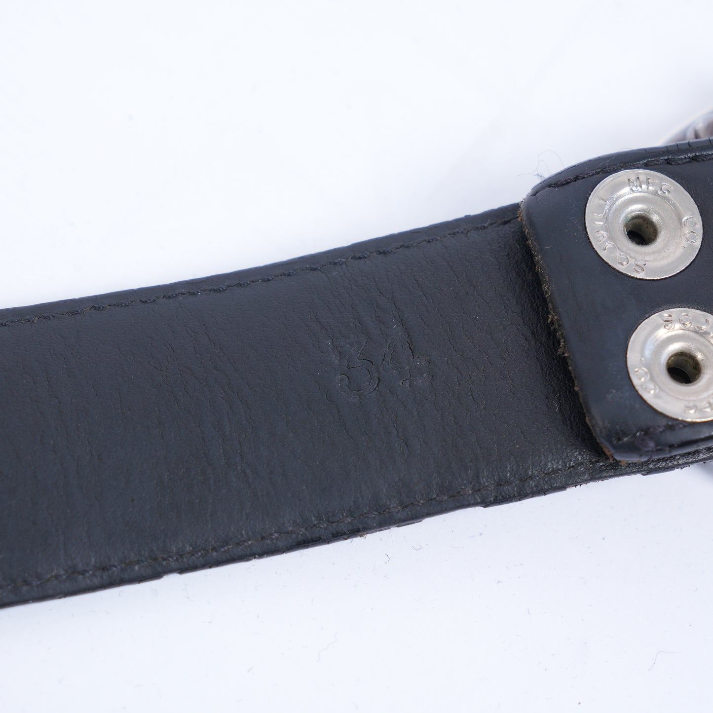 CEMETERY BELT BLACK CROSS PATCH STRAP