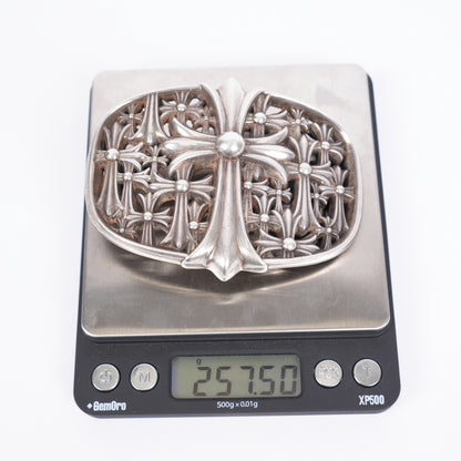 CHROME HEARTS 1.5" SILVER CEMETERY BUCKLE