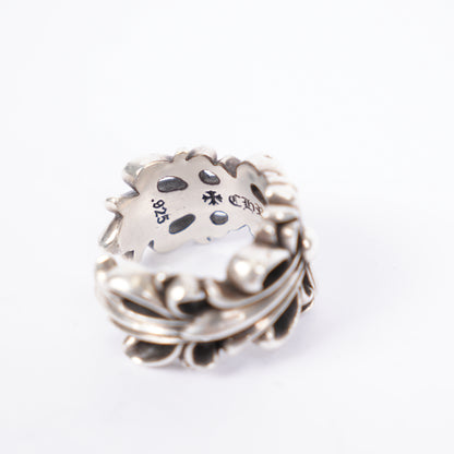 CHROME HEARTS DOUBLE FLORAL RING