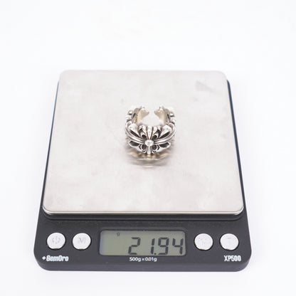 CHROME HEARTS DOUBLE FLORAL RING